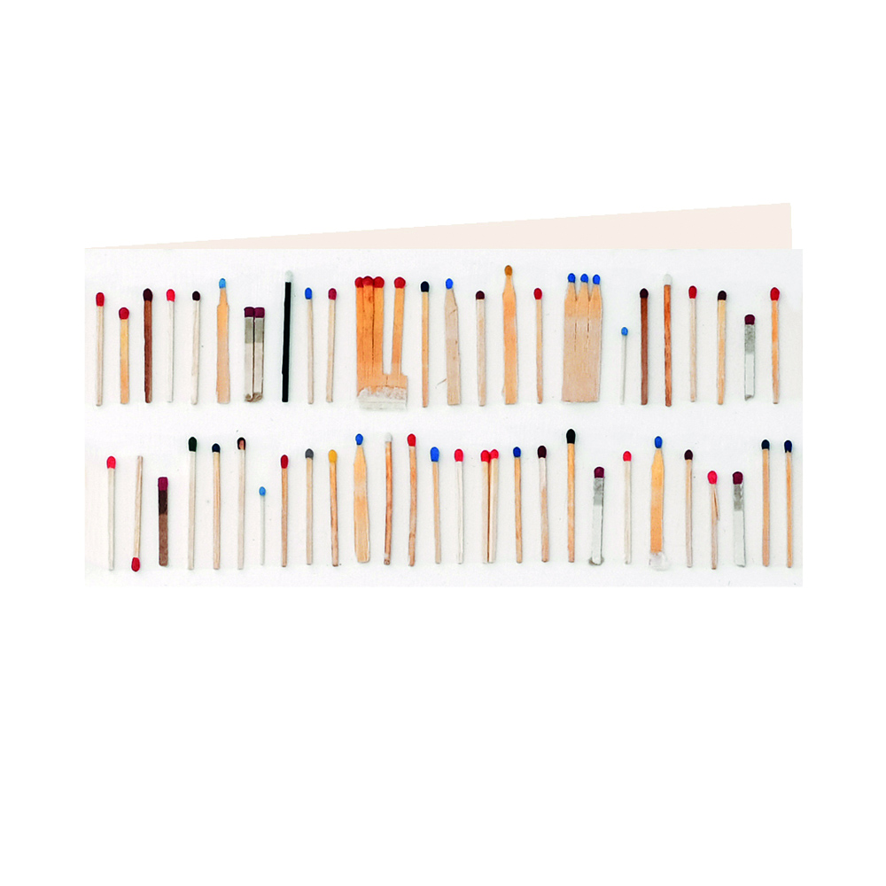 Streichhölzer,  Klappkarte mit Umschlag,