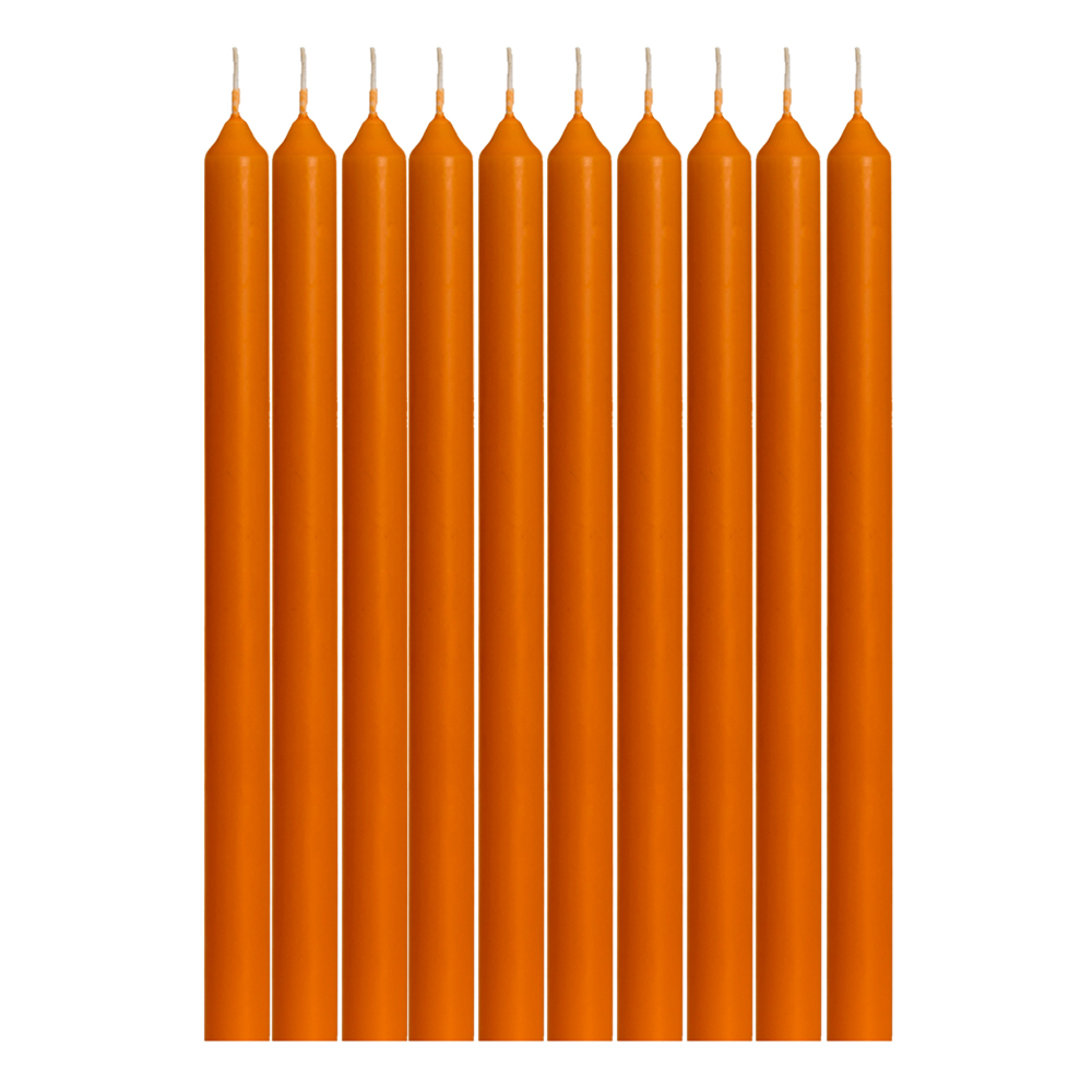 10 Kerzen,  Farbe: Mandarin 23,