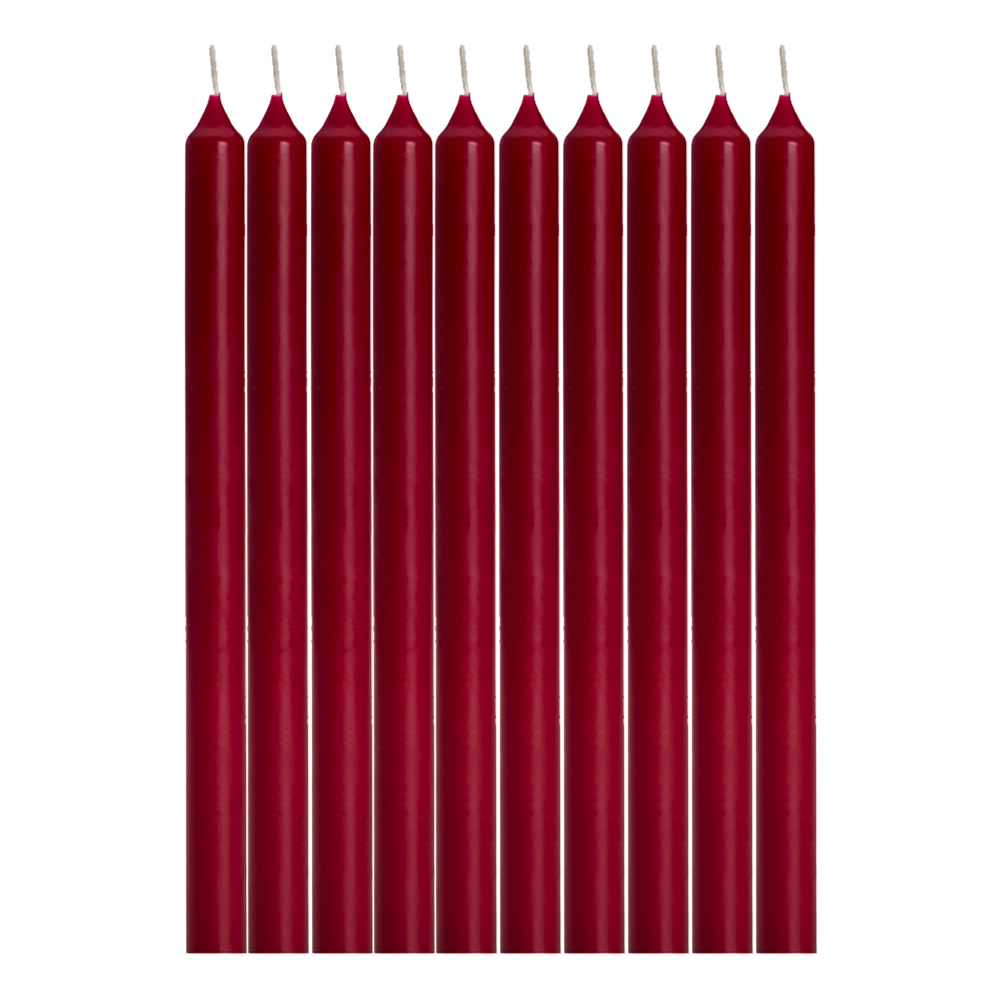 10 Kerzen,  Farbe: Karminrot 28,
