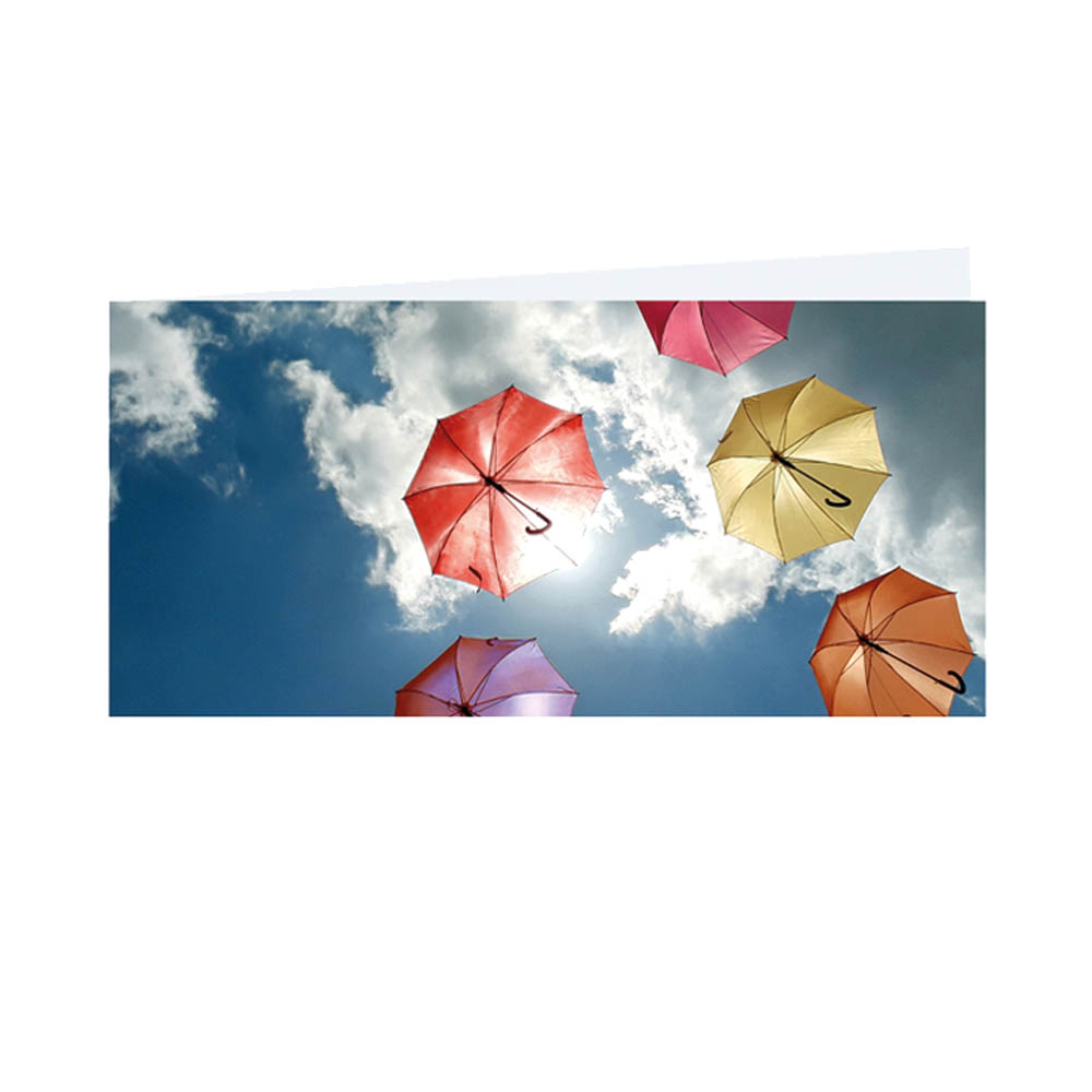 Farbige Schirme - mit Umschlag,